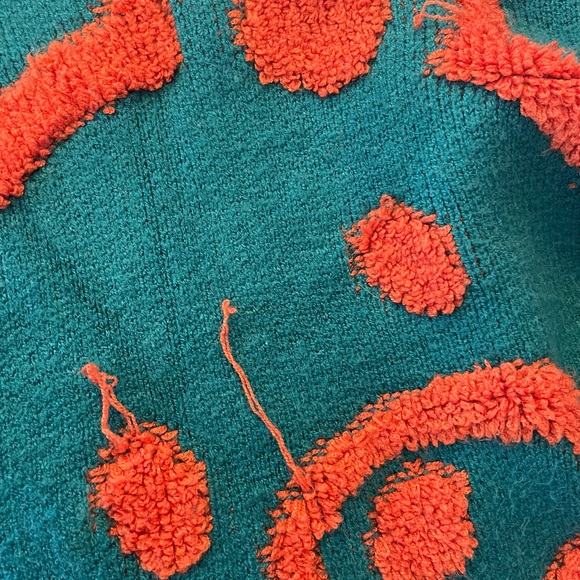 Teal and Orange Teddy Bear Sweater - Picture 5 of 5